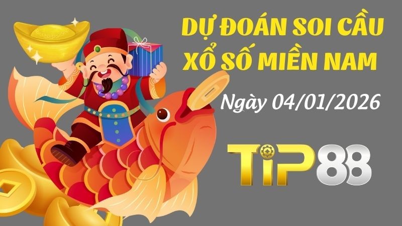 TIP88 Dự Đoán Soi Cầu Xổ Số Miền Nam Ngày 4/1/2026 - Chốt Ngay Dàn Số Đẹp!